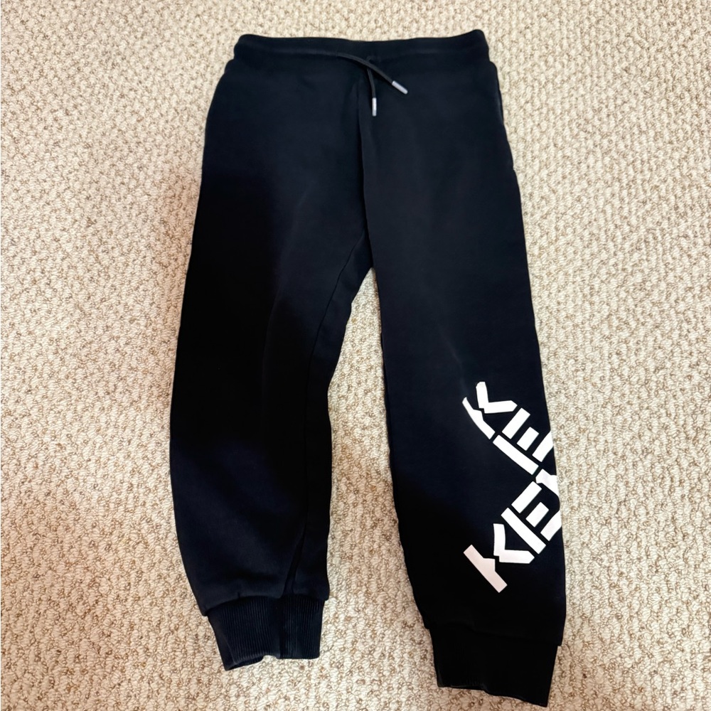 Kenzo Kids Black Joggers with White Logo